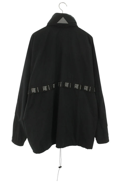 Vetements Care label-detail shell hooded jacket Zip Up Blouson Black Size M
