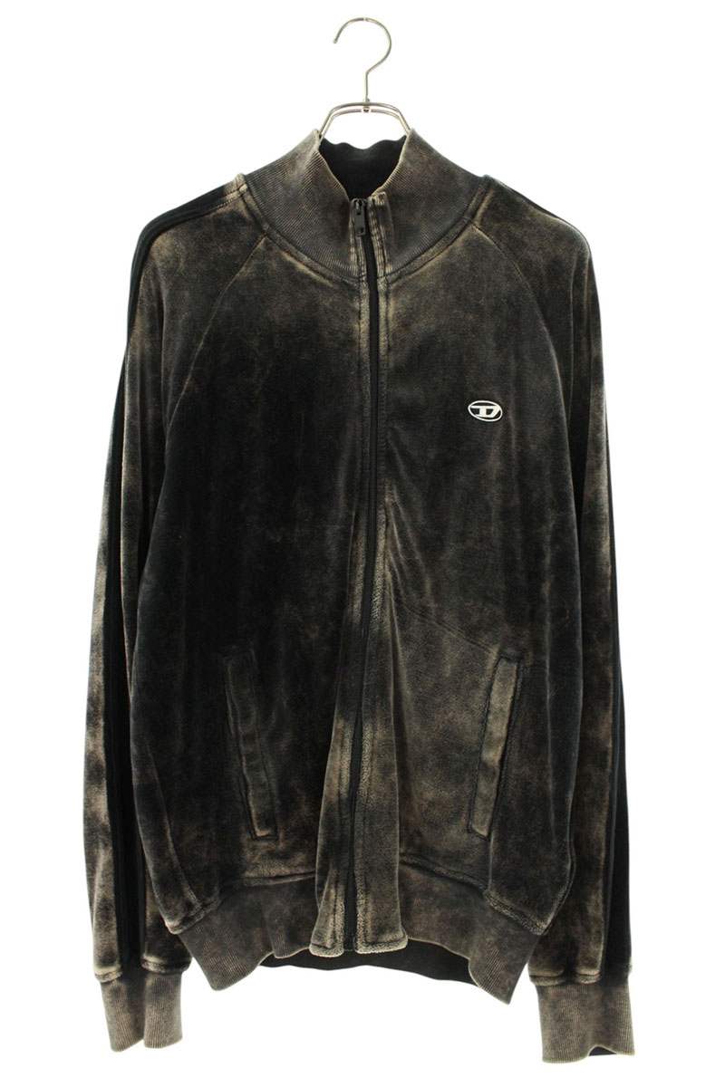 DIESEL Velvet Zip-Up Blouson Black Size S