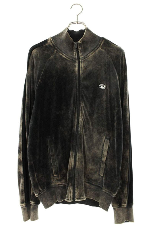 DIESEL Velvet Zip-Up Blouson Black Size S