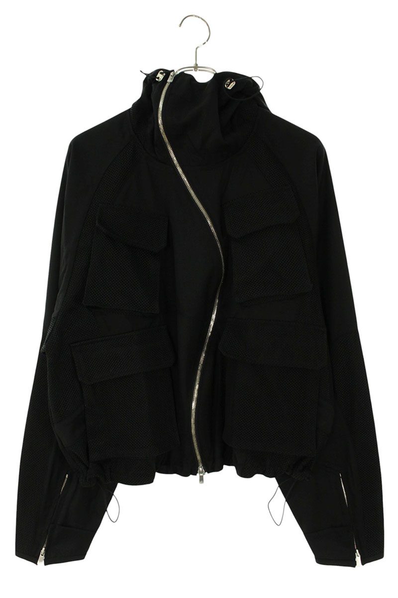 FFF POSTAL SERVICE Aire Curved Zip Jacket Black Size L