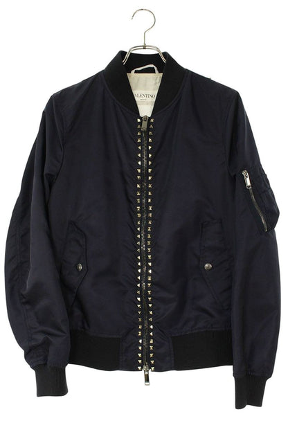 Valentino Stud Blouson Blue x White Size S