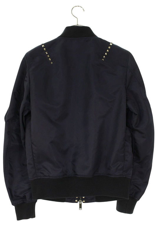 Valentino Stud Blouson Blue x White Size S