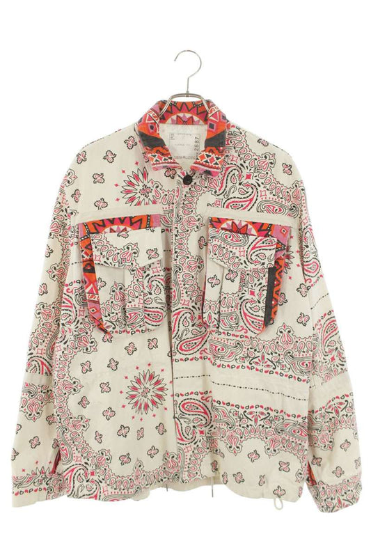 Sacai 22SS Print Blouson White x Red Multi Size M