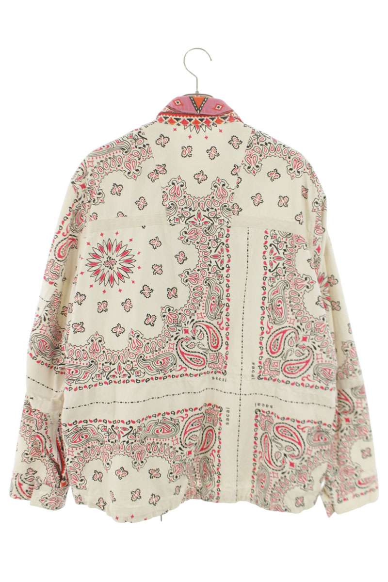 Sacai 22SS Print Blouson White x Red Multi Size M