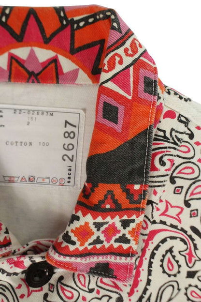 Sacai 22SS Print Blouson White x Red Multi Size M