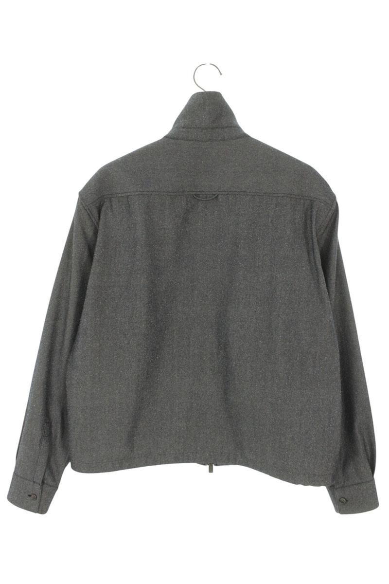 DIOR 25SS Logo Embroidered Wool Silk Blouson Gray Size M