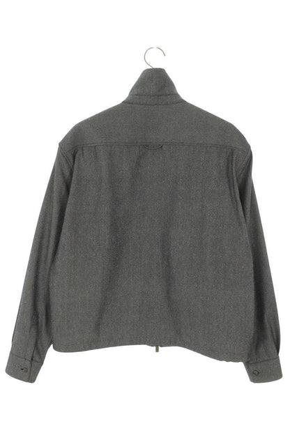 DIOR 25SS Logo Embroidered Wool Silk Blouson Gray Size M