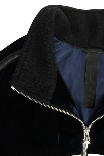 Chrome Hearts VELVET TRACKSUIT JACKET Navy Size L