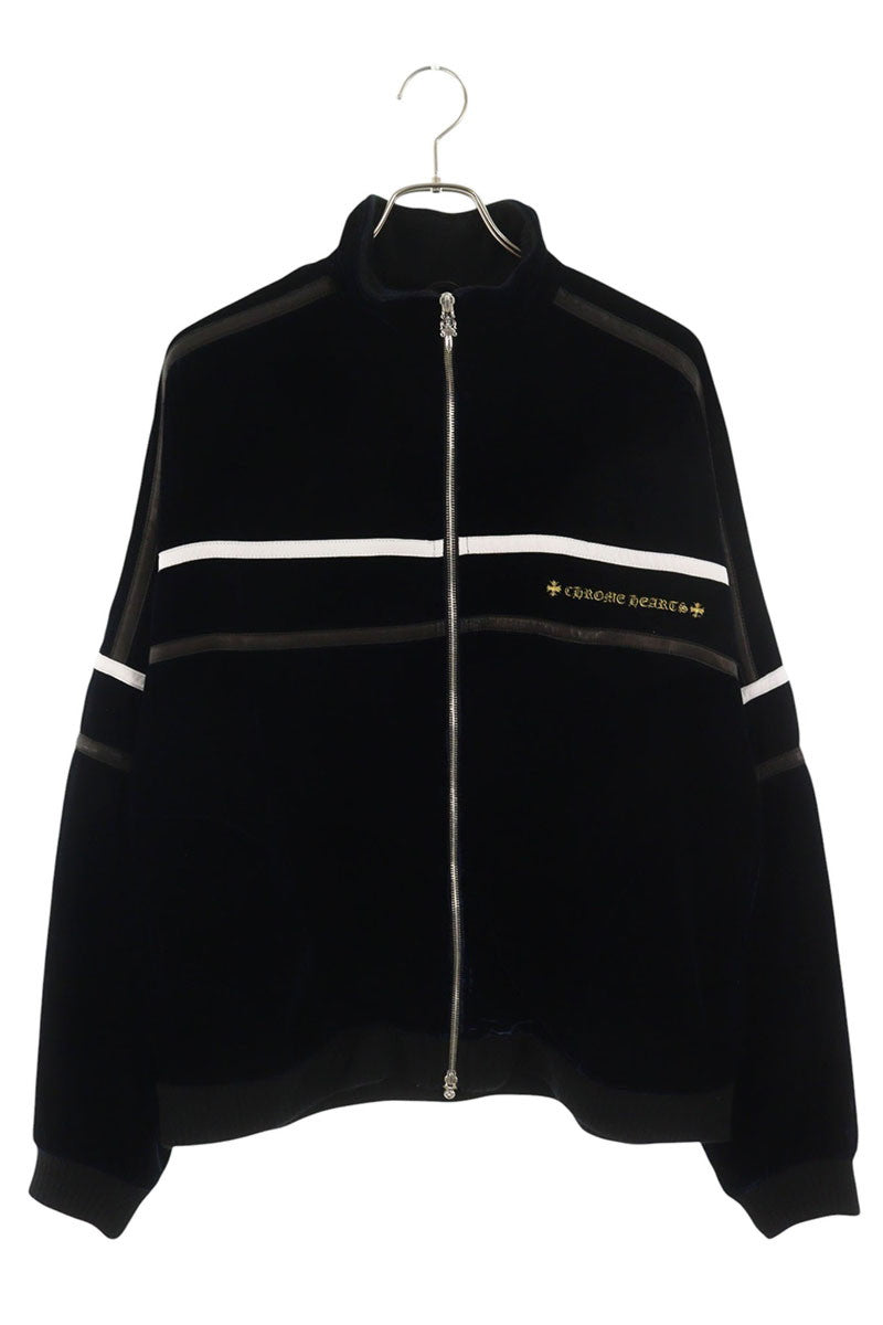 Chrome Hearts VELVET TRACKSUIT JACKET Velour Blue Size L