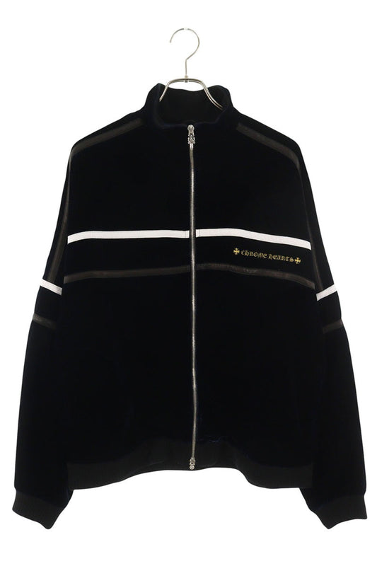 Chrome Hearts VELVET TRACKSUIT JACKET Velour Blue Size L