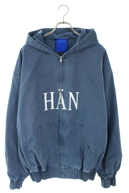 DIARY Garment Dye Washed Canvas Jacket Blue Size M