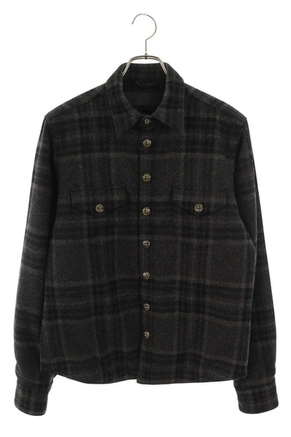 Chrome Hearts CPO Jacket Cross Patch Quilted Check Size S