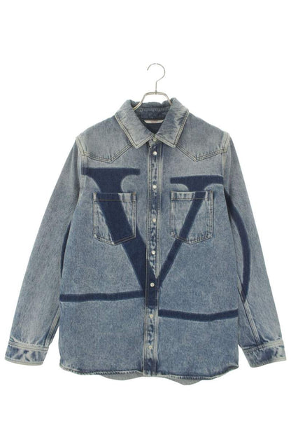 VALENTINO V Logo Denim Jacket Indigo Size L