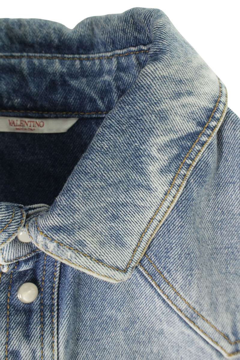 VALENTINO V Logo Denim Jacket Indigo Size L