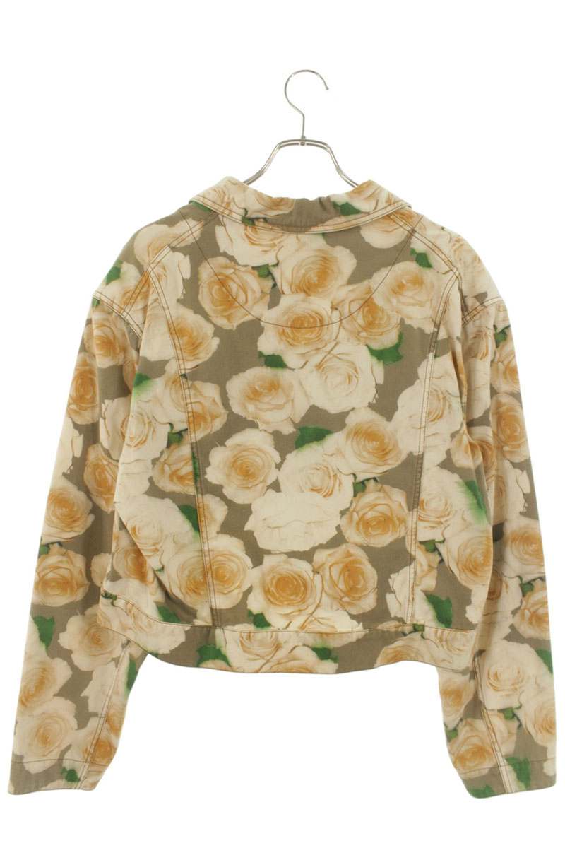 ACNE STUDIOS Floral Pattern Cotton Jacket Beige Size S