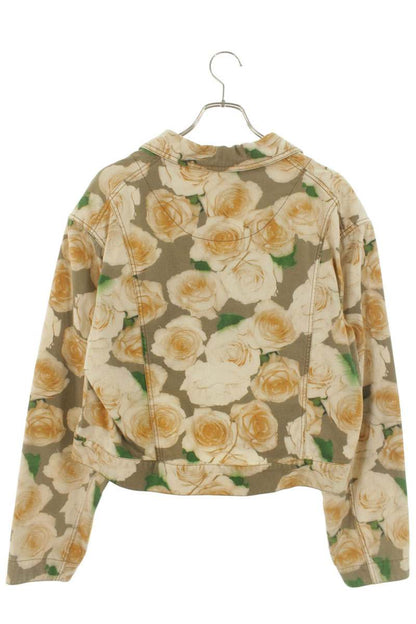 ACNE STUDIOS Floral Pattern Cotton Jacket Beige Size S