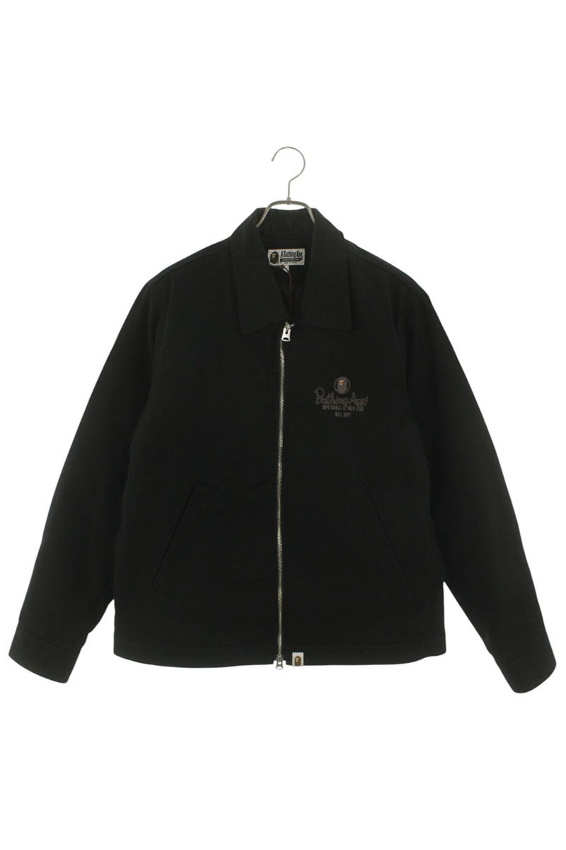 Bape Logo Embroidered Jacket Black Size M