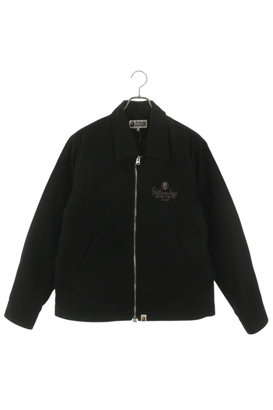 Bape Logo Embroidered Jacket Black Size M