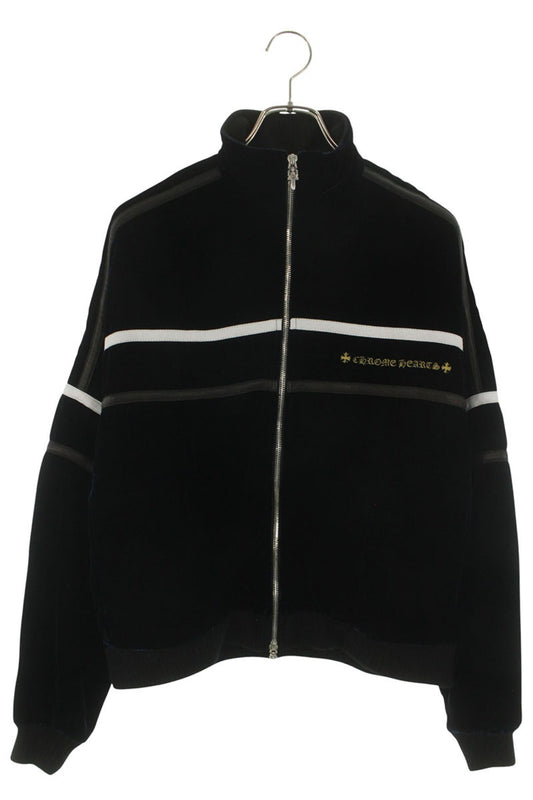 Chrome Hearts VELVET TRACKSUIT JACKET Navy Velour Size XS