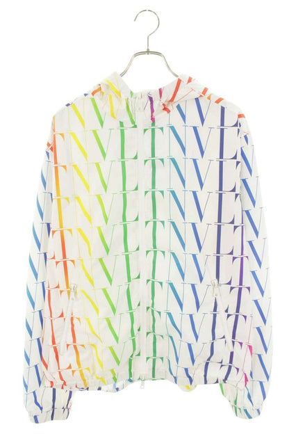 VALENTINO Multi Logo Nylon Blouson White Size XL