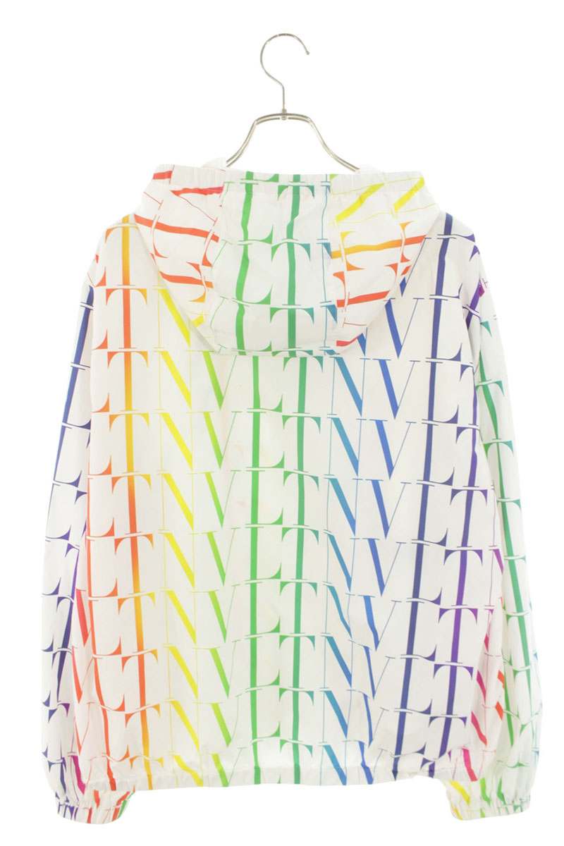 VALENTINO Multi Logo Nylon Blouson White Size XL