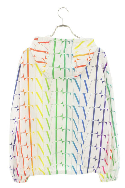 VALENTINO Multi Logo Nylon Blouson White Size XL