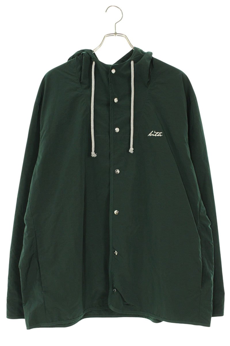 KITH Nylon Snap Hooded Blouson Green Size XL