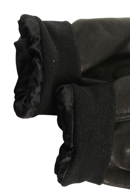 Chrome Hearts MA-1 Leather Bomber Jacket Black Size M