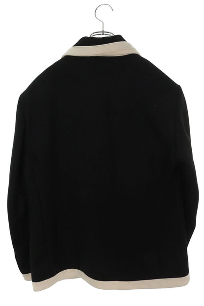 CASABLANCA Wool Jacket Blouson Black White Size L