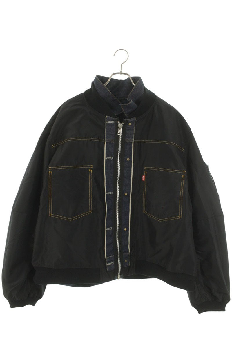 LEVI'S x Sacai Denim Reversible Bomber Jacket Black Size 4