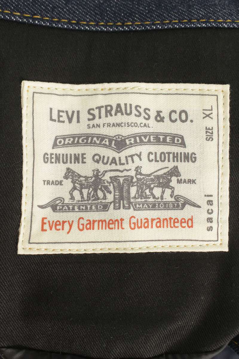 LEVI'S x Sacai Denim Reversible Bomber Jacket Black Size 4