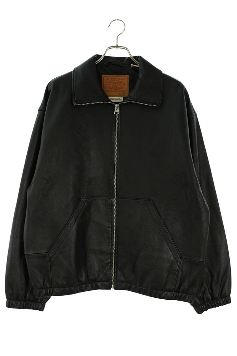 Levi's PREMIUM BLACK FULLZIP SPORTS LEATHER JACKET Size M