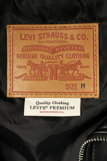 Levi's PREMIUM BLACK FULLZIP SPORTS LEATHER JACKET Size M