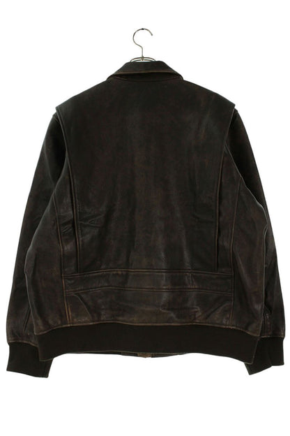 Levi's Clayton Aviator Goat Leather Jacket Brown Size L
