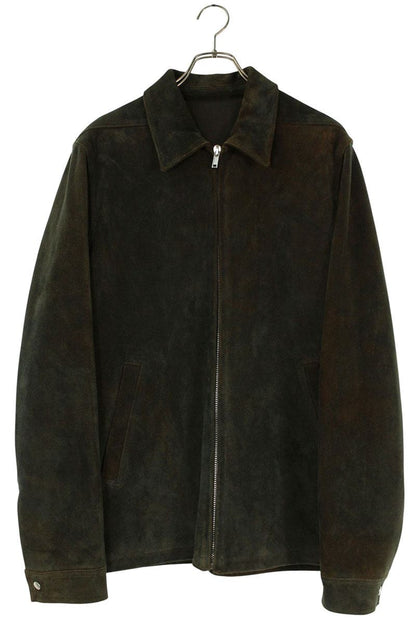 Rick Owens Suede Leather Blouson Green Size L