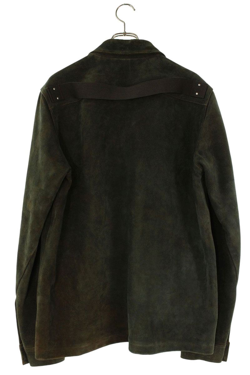 Rick Owens Suede Leather Blouson Green Size L
