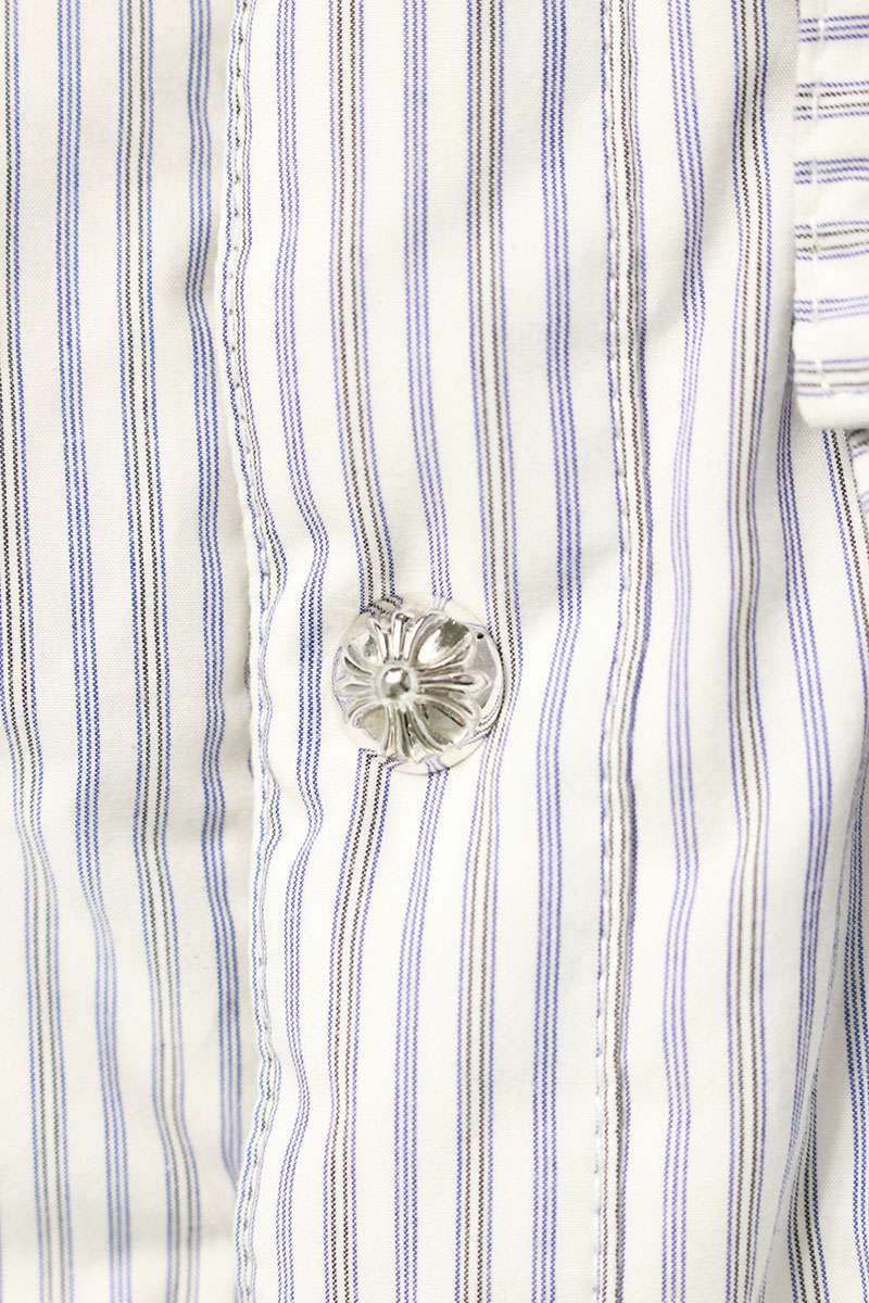 Chrome Hearts Cross Button Striped Down Jacket Size XL