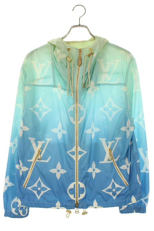 LOUISVUITTON Monogram Nylon Blouson Blue Size XXS