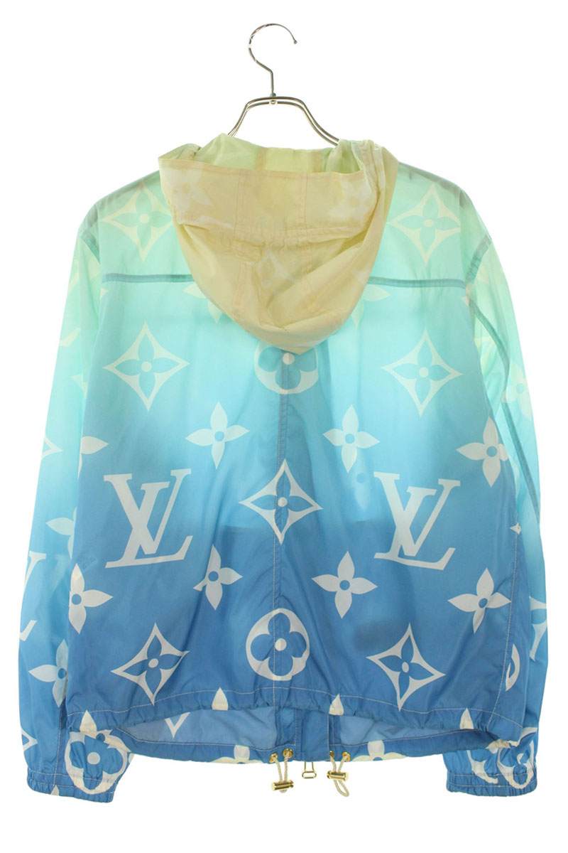 LOUISVUITTON Monogram Nylon Blouson Blue Size XXS