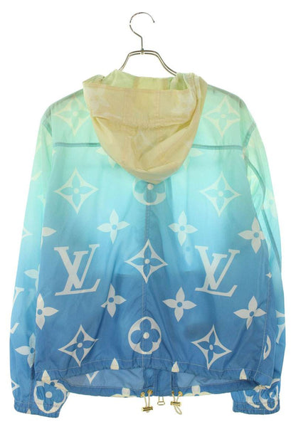 LOUISVUITTON Monogram Nylon Blouson Blue Size XXS