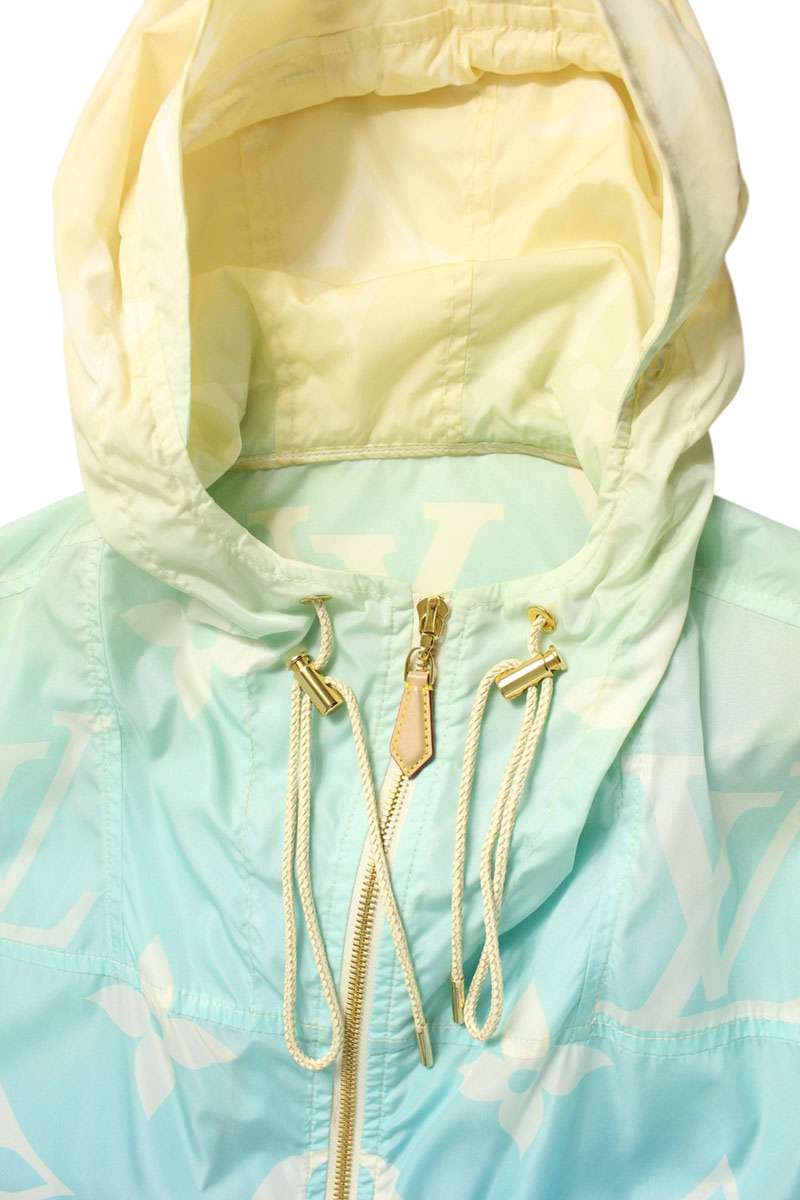LOUISVUITTON Monogram Nylon Blouson Blue Size XXS