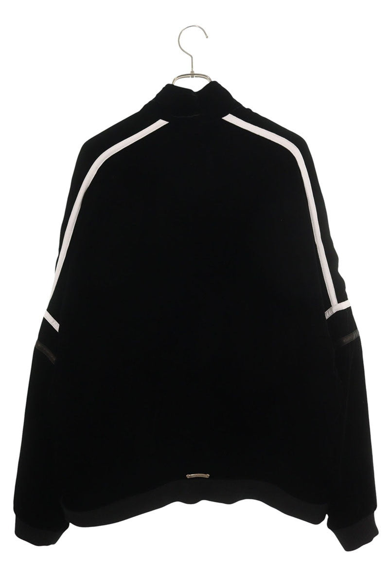 Chrome Hearts VELVET TRACKSUIT JACKET Black Velour Size XXL