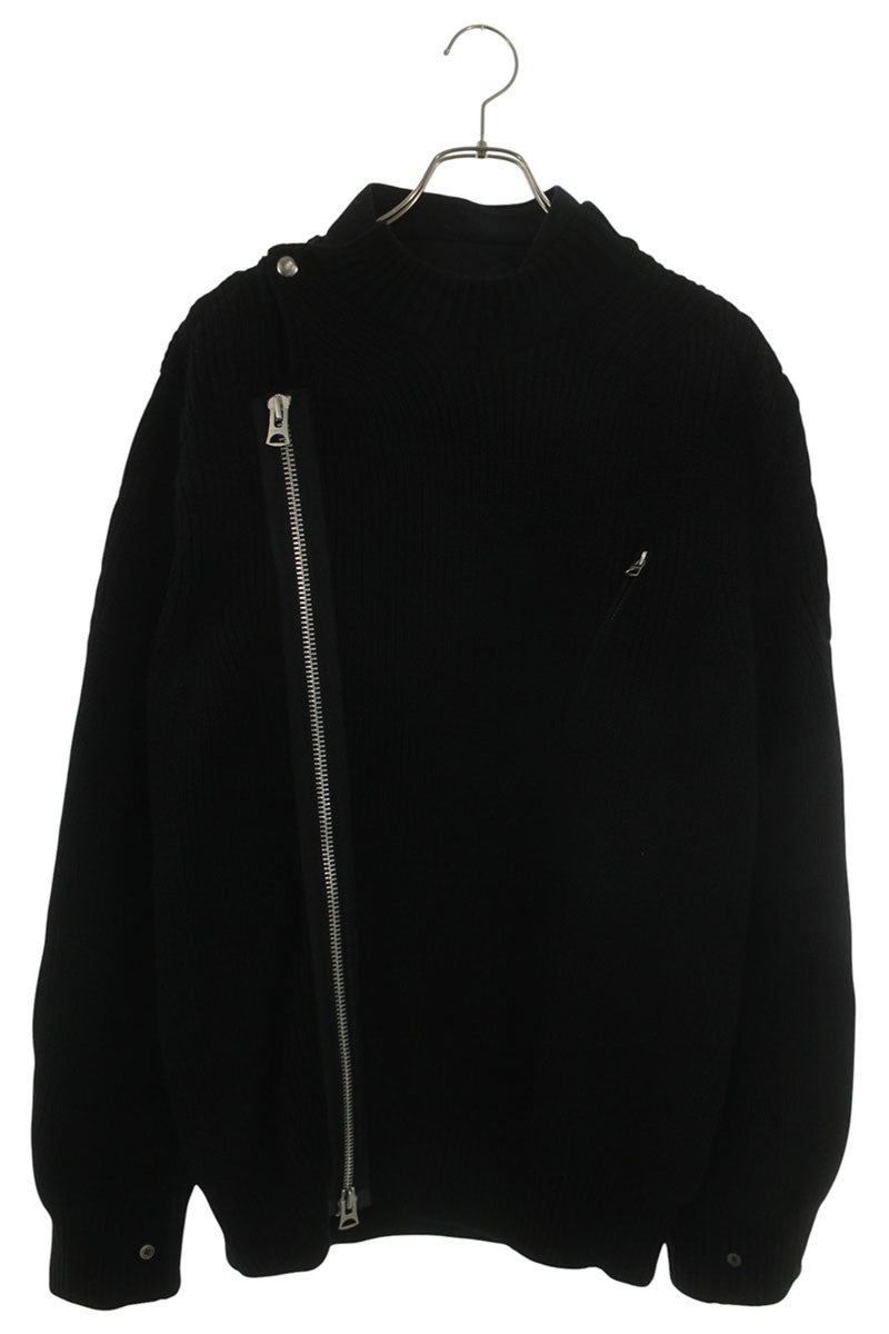 Sacai Wool Knit Blouson Black Size M