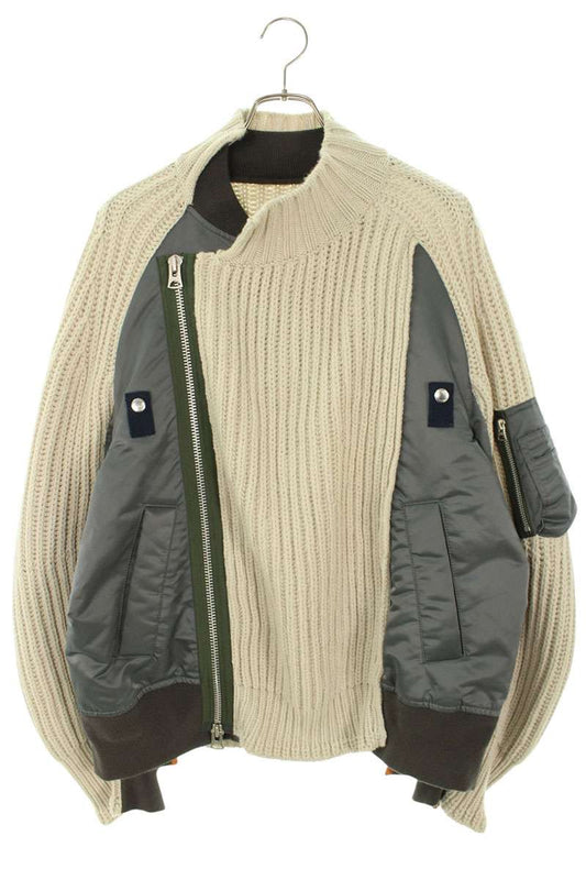 Sacai Wool Blouson Gray x Green Size 3