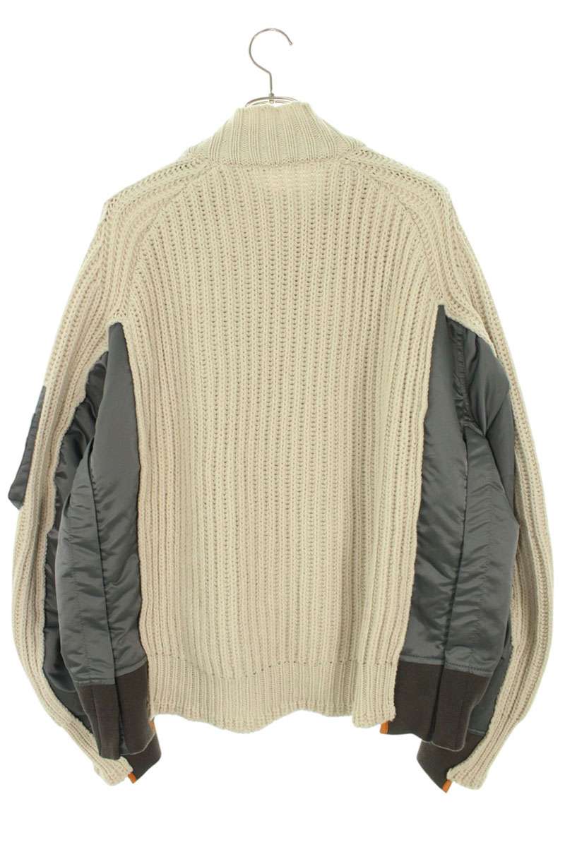 Sacai Wool Blouson Gray x Green Size 3