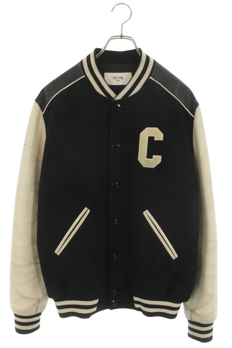 CELINE C-Logo Wool Blend Teddy Blouson Multi Size M