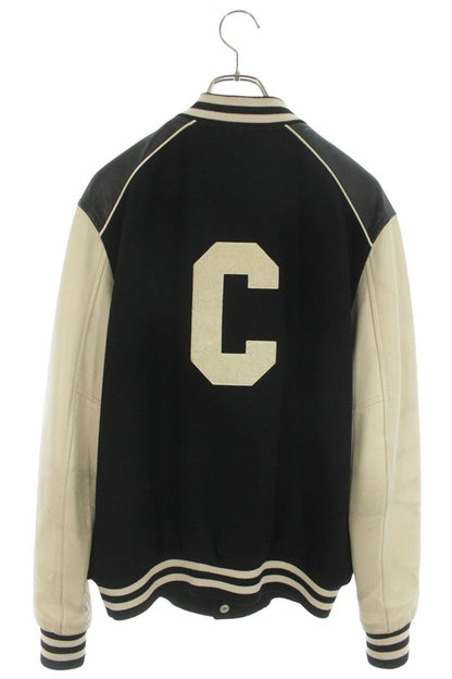 CELINE C-Logo Wool Blend Teddy Blouson Multi Size M