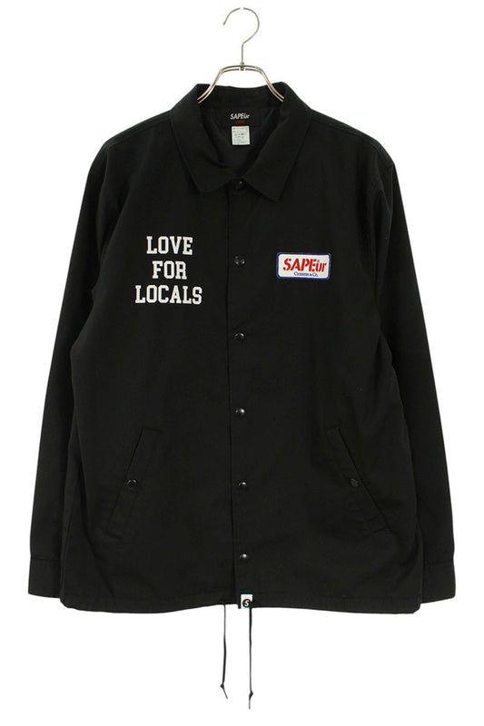 SAPEur LOCALS JKT Patch Print Coach Jacket Black Size L