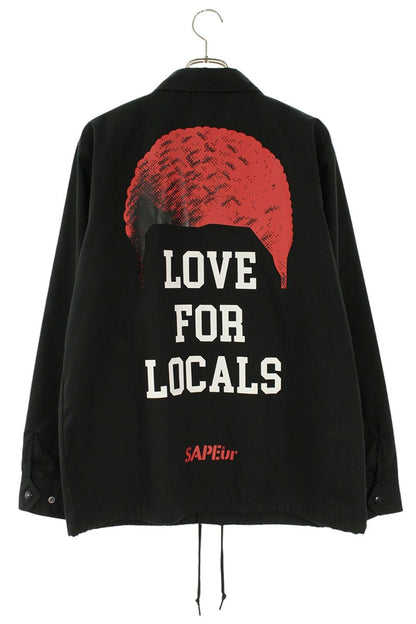 SAPEur LOCALS JKT Patch Print Coach Jacket Black Size L