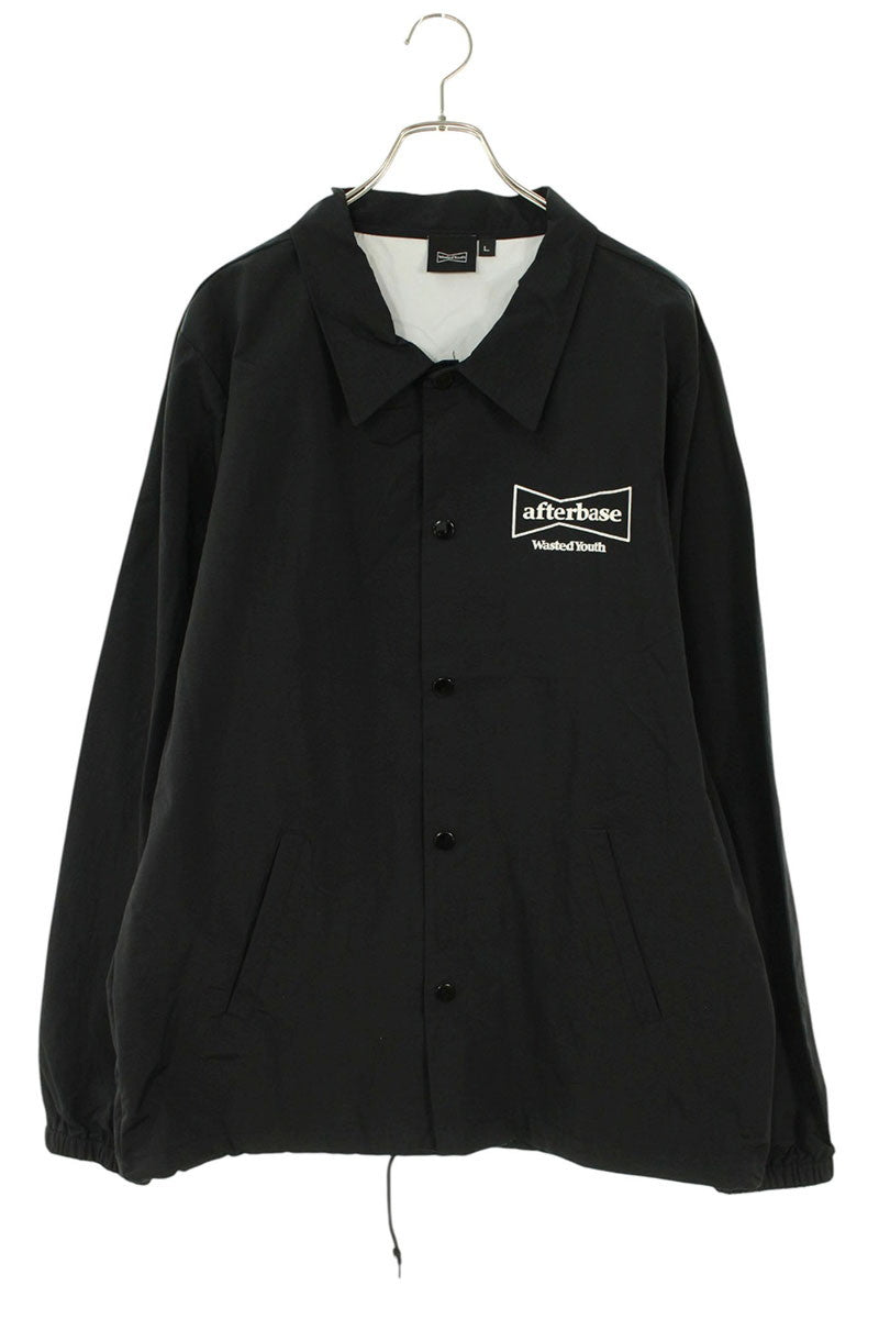 WASTED YOUTH Back Message Print Coach Jacket Black Size L